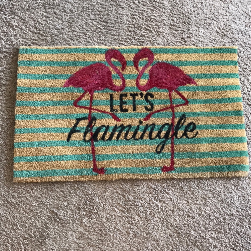 Flamingo door mat